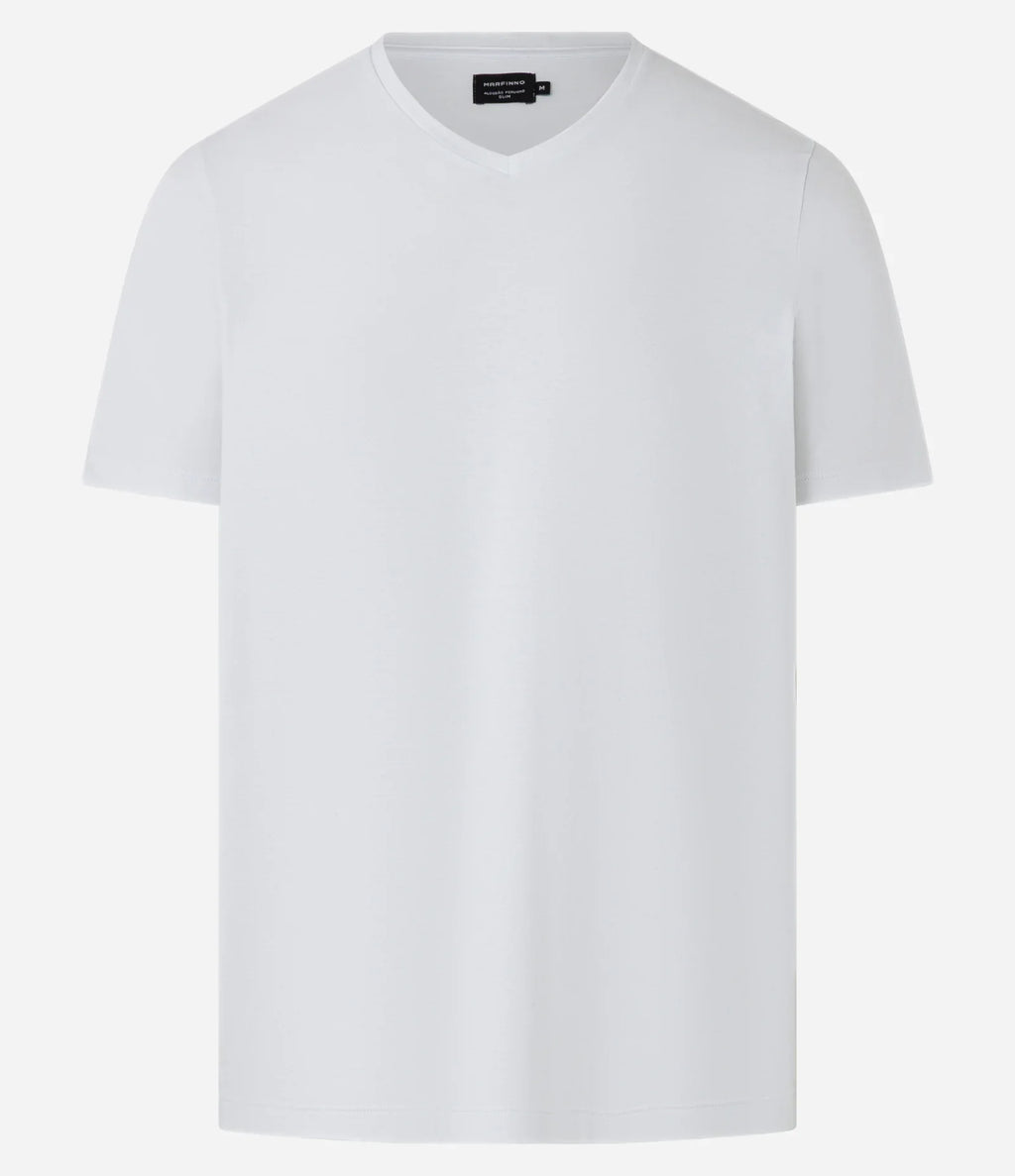 Camiseta Slim – Gola V Branco