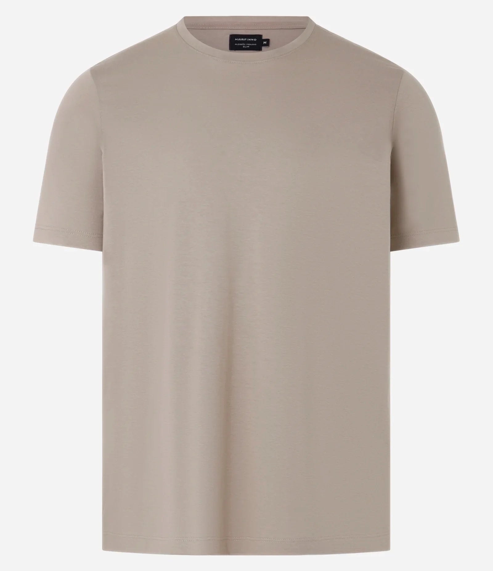 Camiseta Slim Básica – Gola Redonda Bege