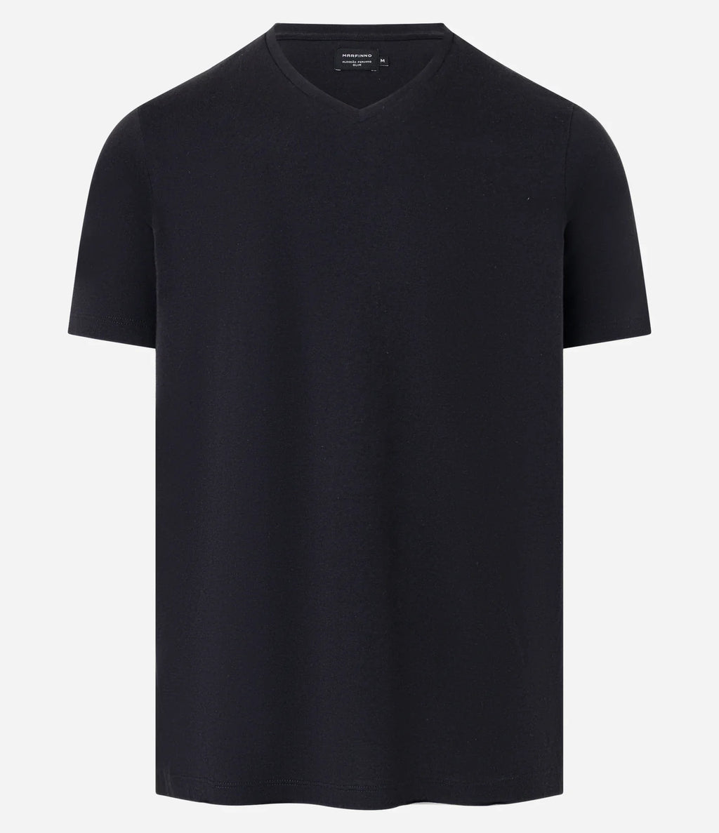 Camiseta Slim – Gola V Preto