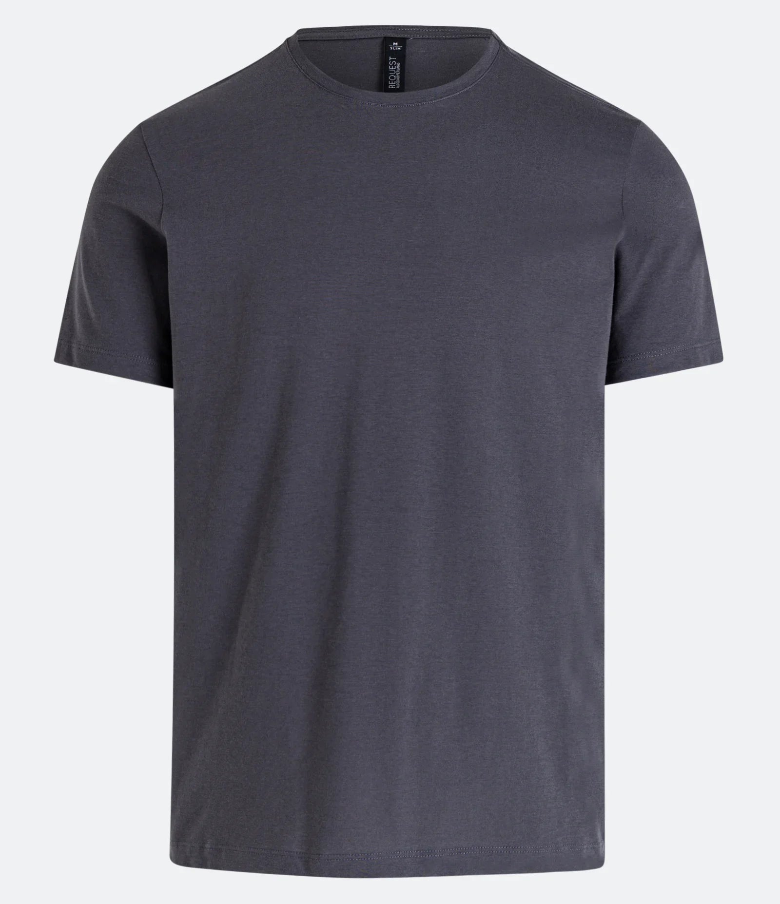 Camiseta Slim Básica – Gola Redonda Chumbo