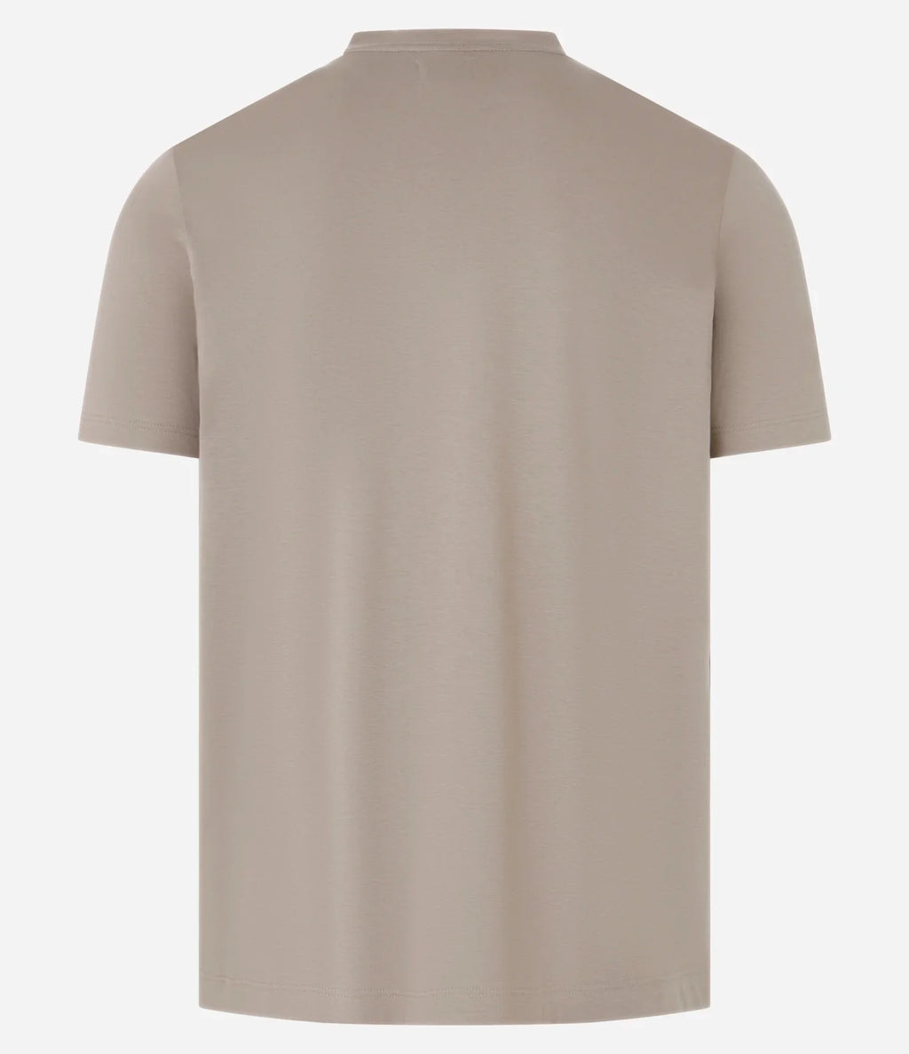 Camiseta Slim Básica – Gola Redonda Bege